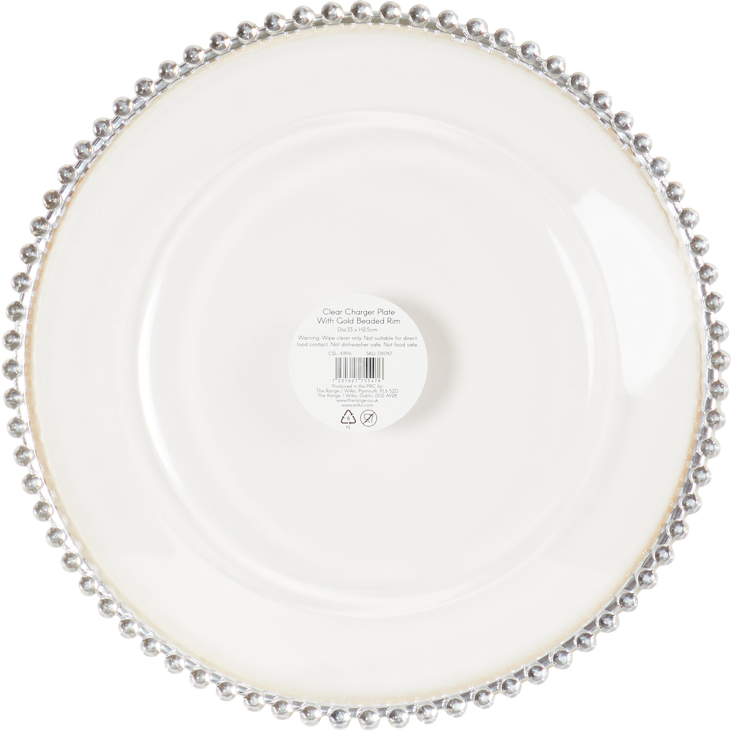 13" Charger Plate with Metallic Rim - Gold Image 4