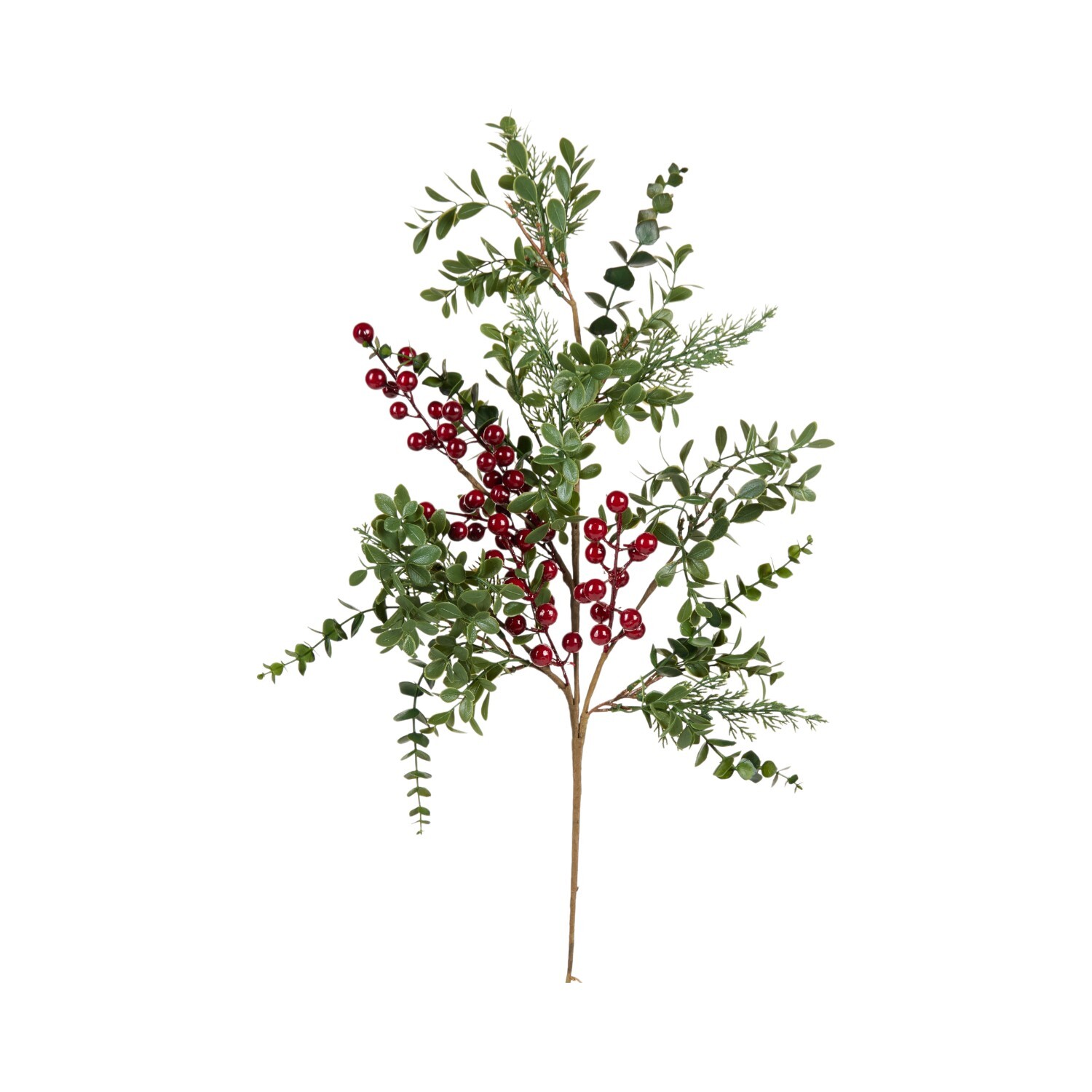 Red Berries Boxwood Spray Image 5