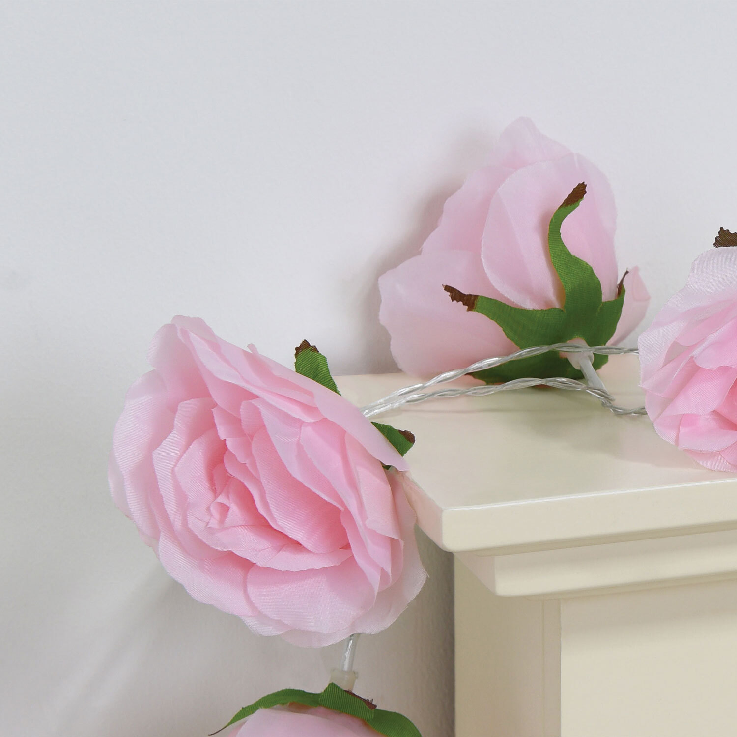 15 LED Rose String Light Pink Image 2