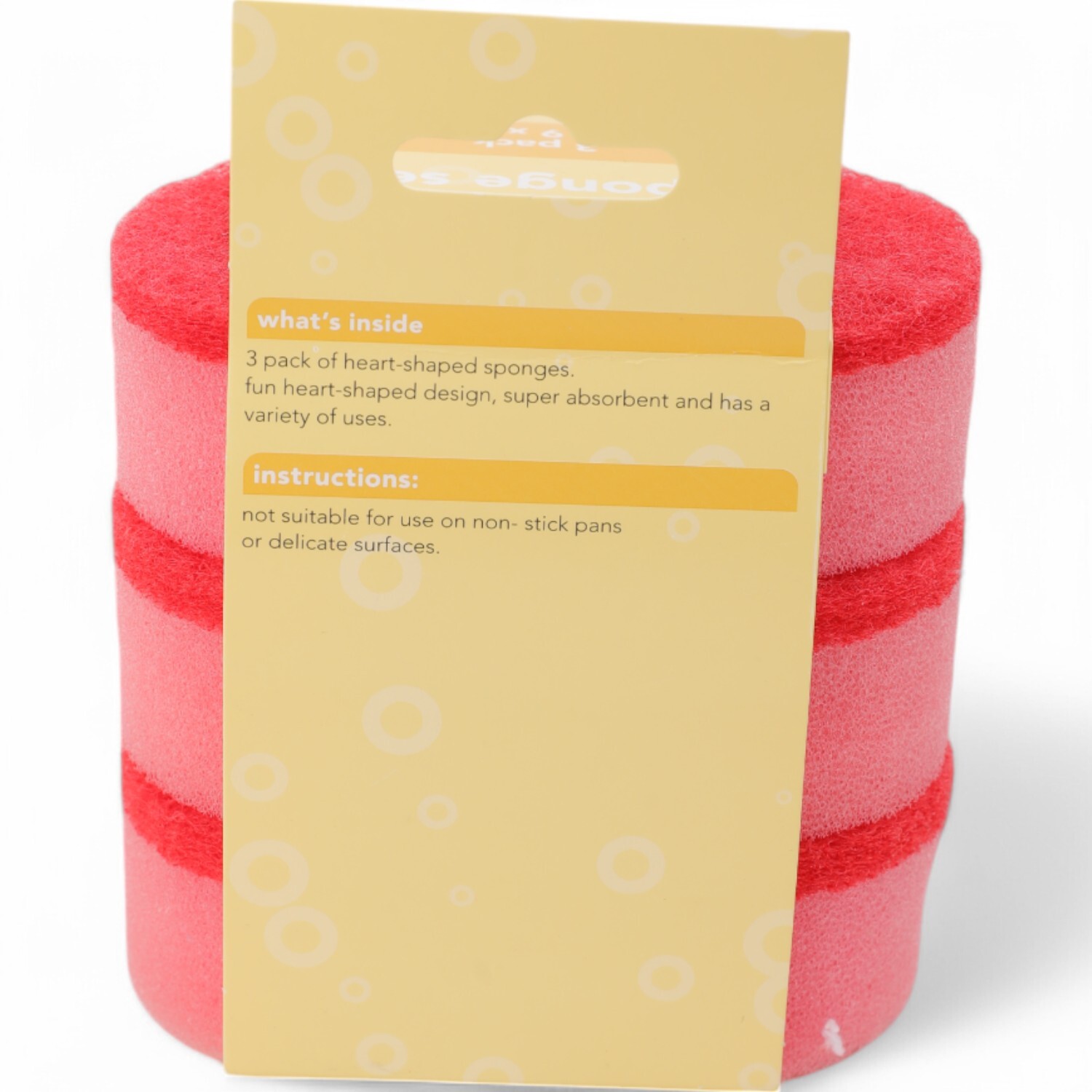 Wilko Heart Shaped Sponge Set Image 3