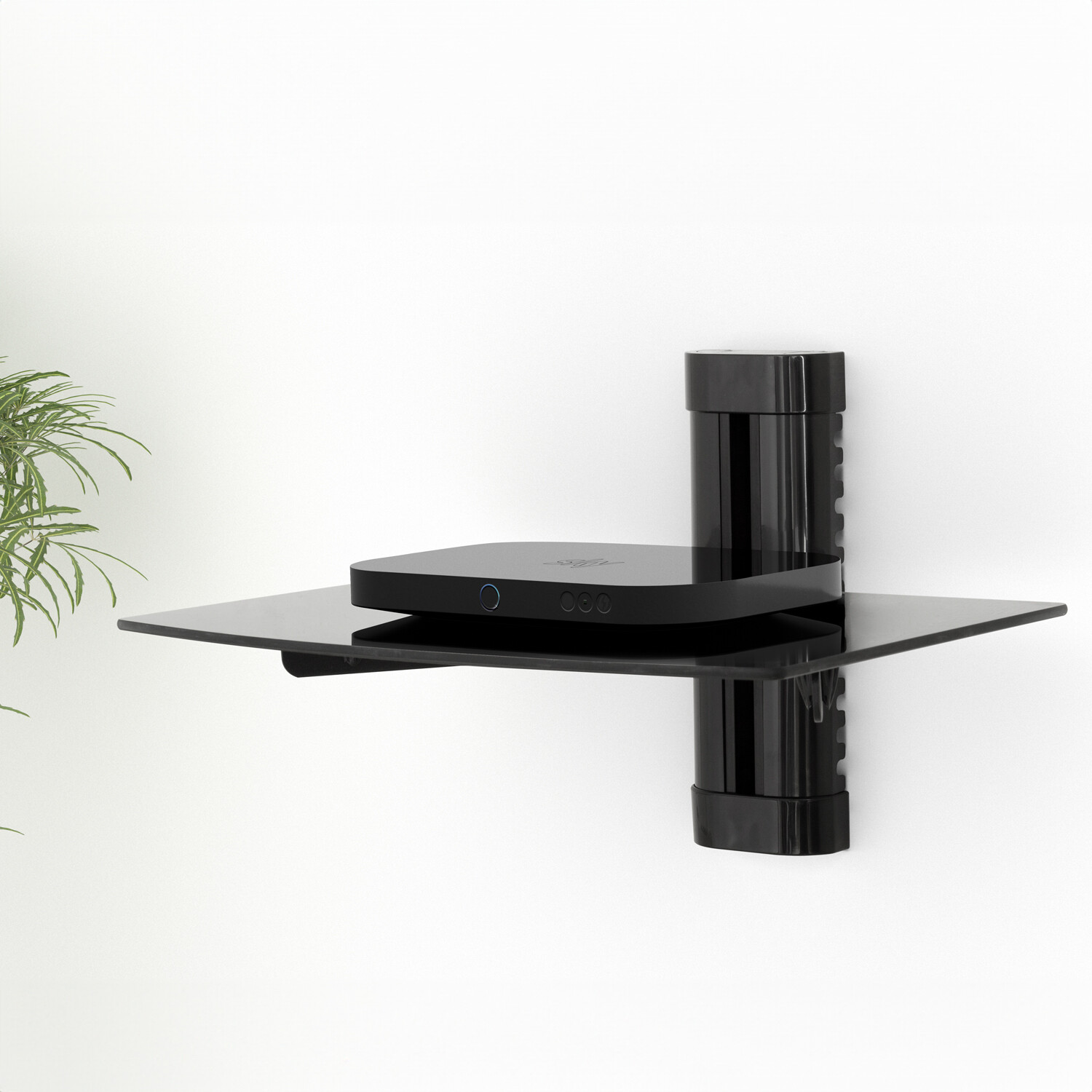 AVF Black Glass Console Wall Shelf - Black Image 6