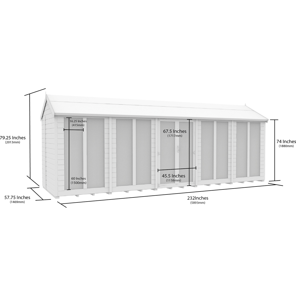 DIY Sheds 20 x 5ft Tongue and Groove Timber Apex Summerhouse Image 7