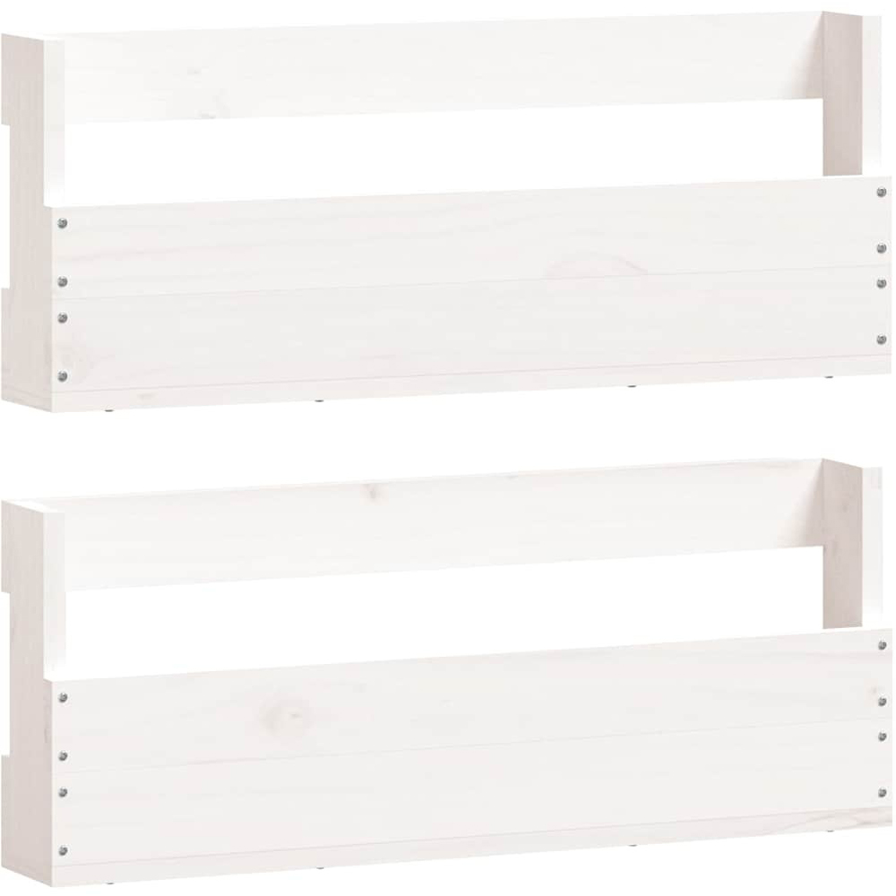 Walplus White Wall Mounted Shoe Rack Set of 2 Image 2