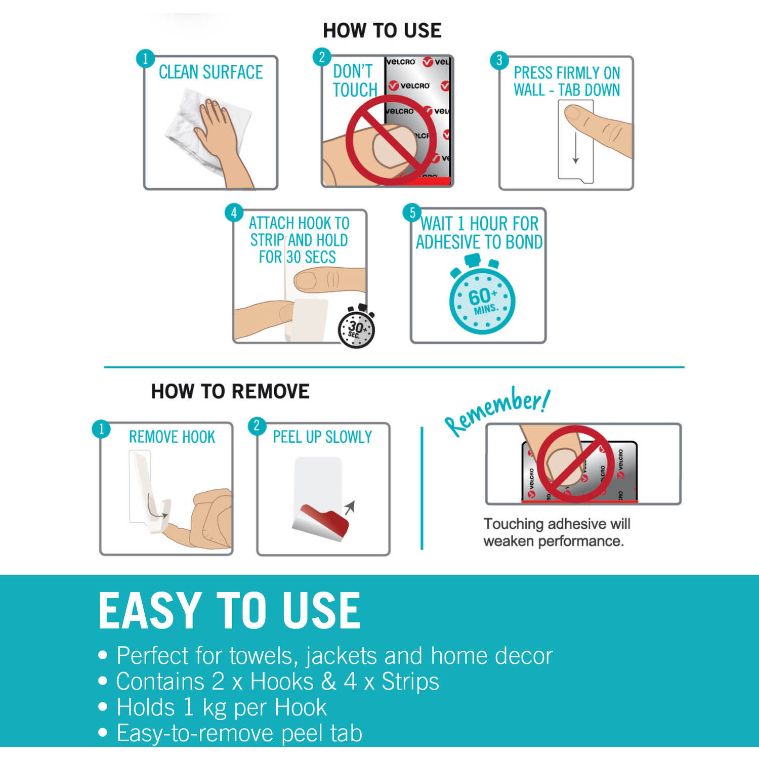 Medium Hangables Removable Fasteners 2 Pack Image 2
