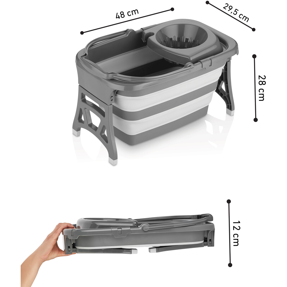 Collapsible Mop Bucket 20LGrey Image 3