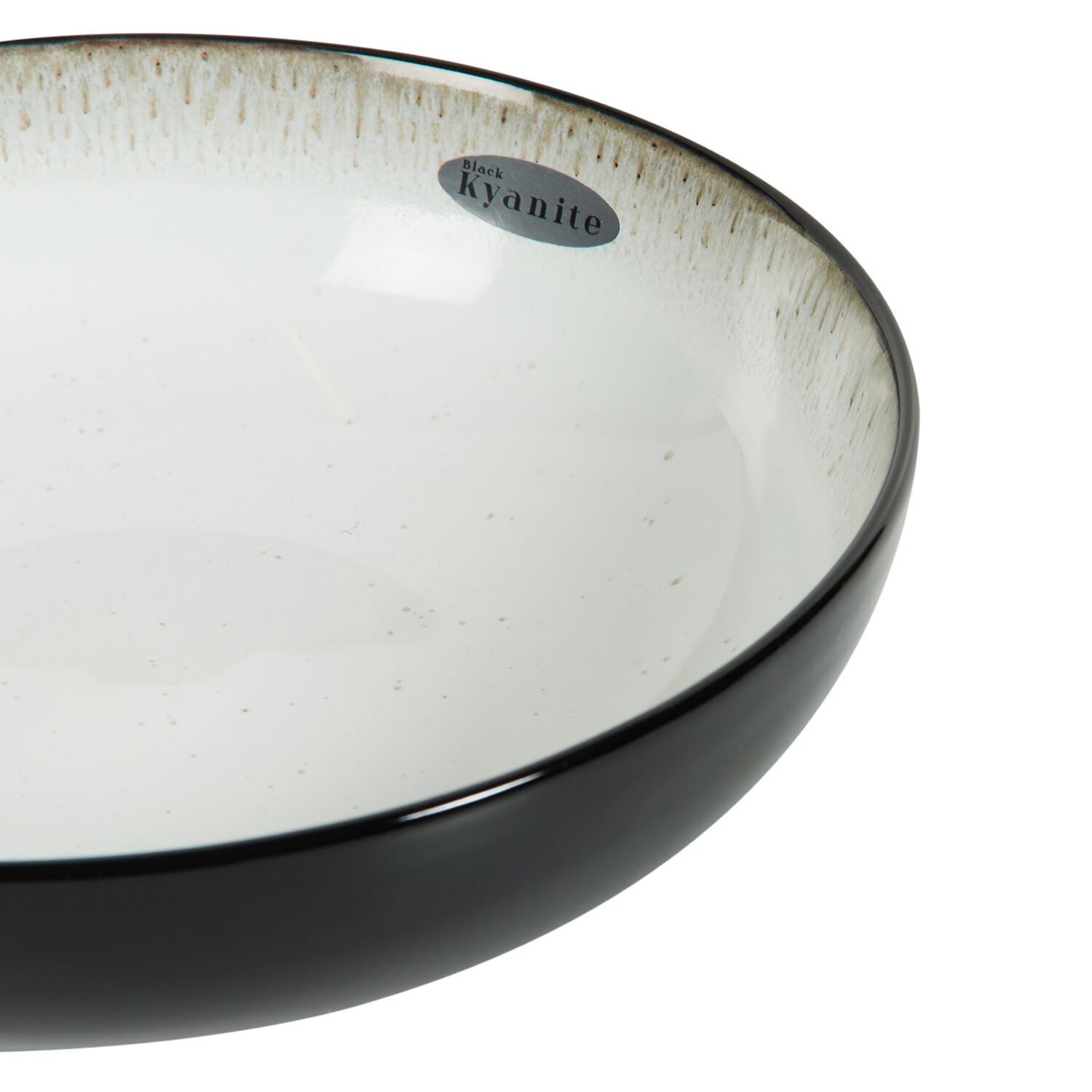 Black Kyanite Large Serving Bowl - Black and White Image 3