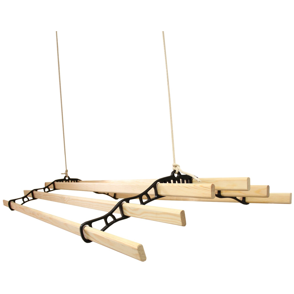MonsterShop Black Ceiling Pulley Clothes Airer 1.2m Image 4