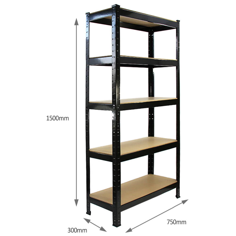 Monster Racking T-Rax Heavy Duty Black Shelving Unit 75cm 2 Pack Image 6