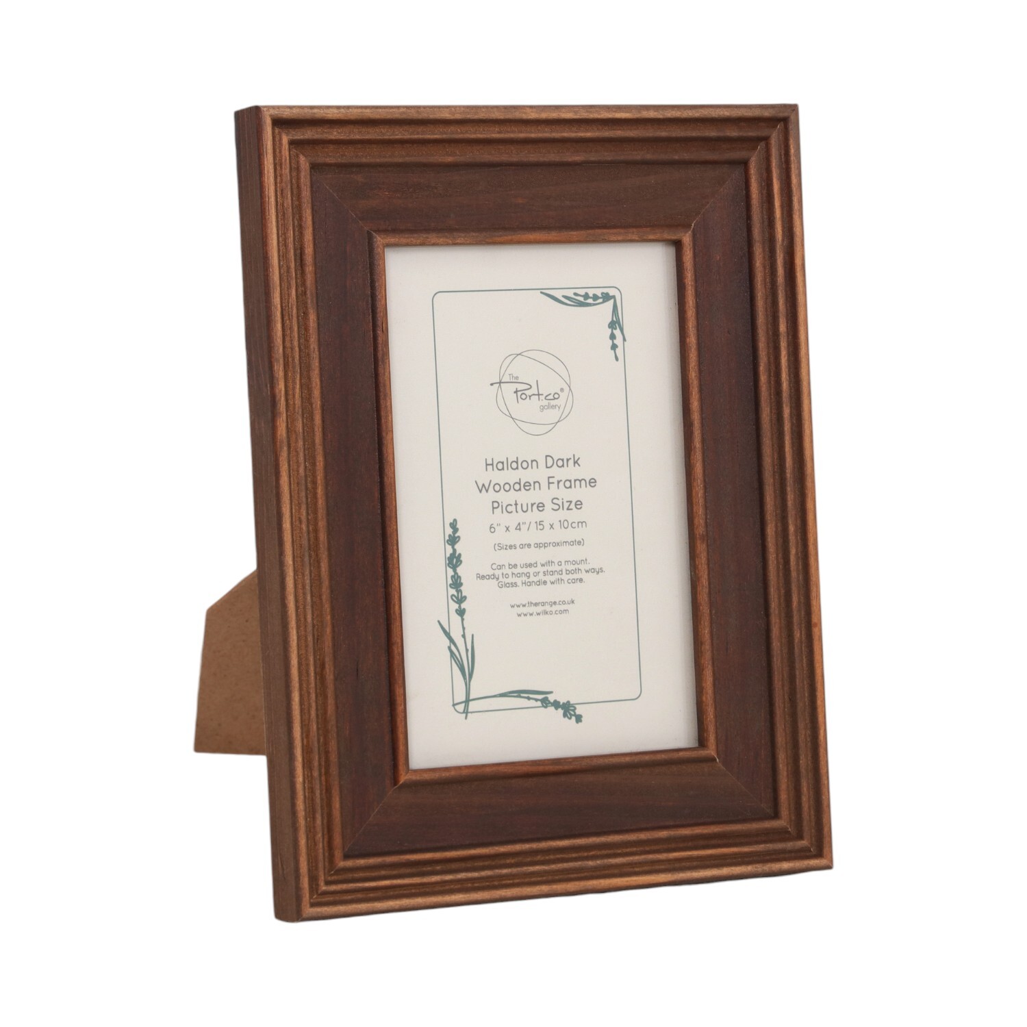 Haldon Wooden Frame Brown 6 x 4in Image 3