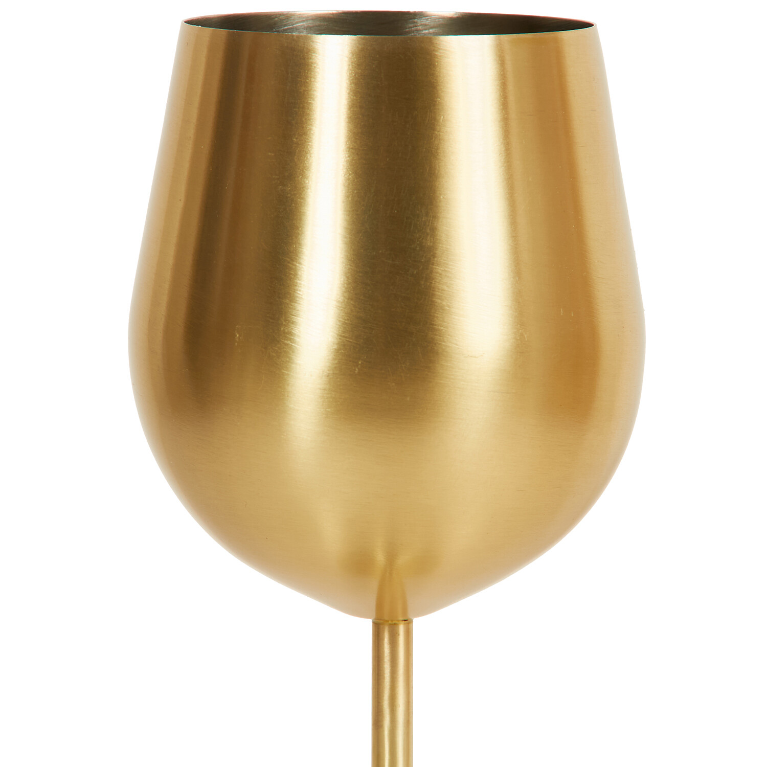 Brushed Gold Wine Glass - Gold Image 3