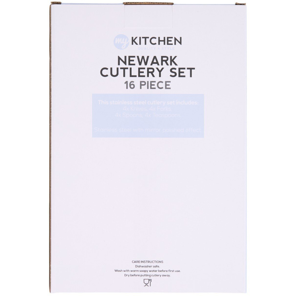 16 Piece Newark Cutlery Set Silver Image 2