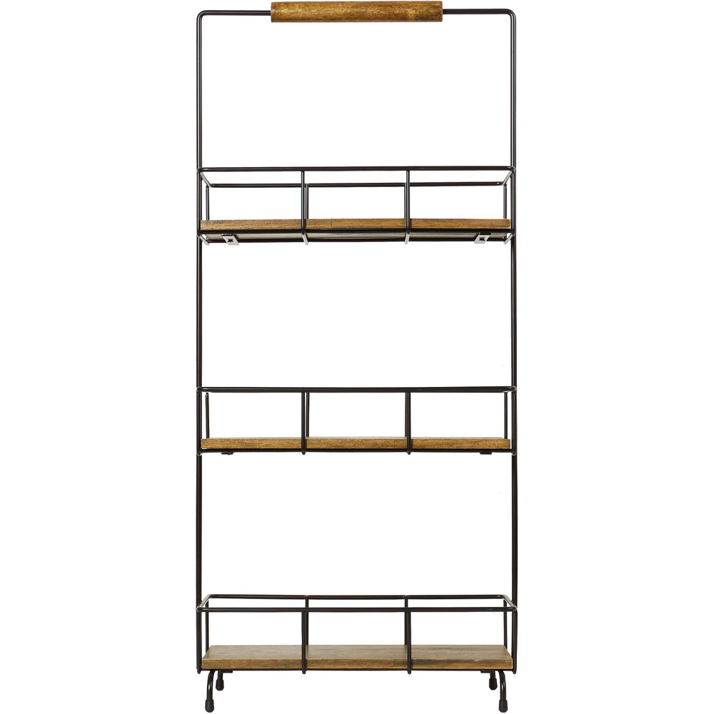 Malmo 3-Tier Shelving Stand with Handle - Black Image 5