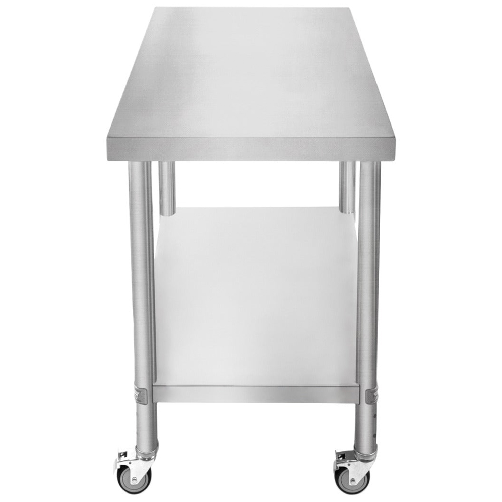 MonsterShop KuKoo 2-Tier Silver Work Table 90 x 60 x 86cm Image 3