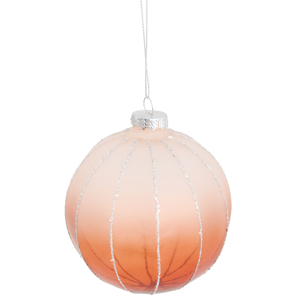 Ombre Glass Bauble Amber Image 3