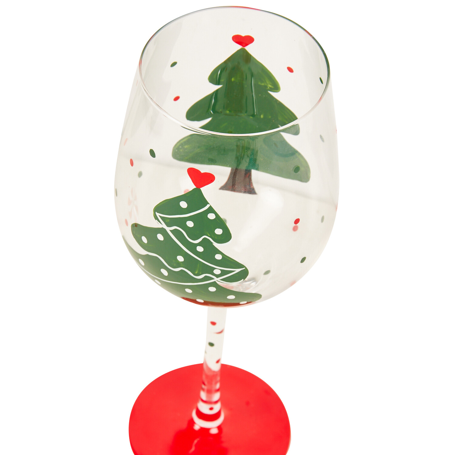 Decorative Christmas Wine Glass Image 4