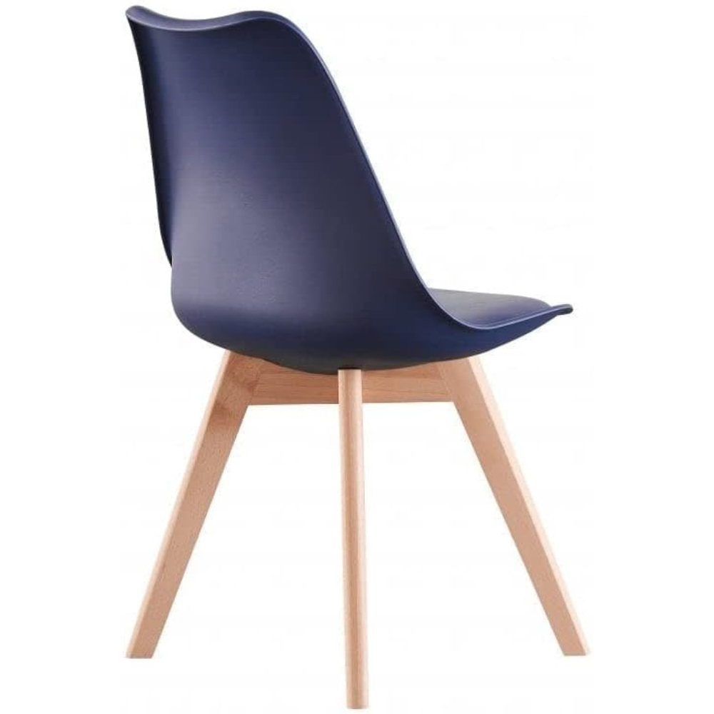 Life Interiors Lorenzo Blue Faux Leather Plastic Dining Chair Image 4