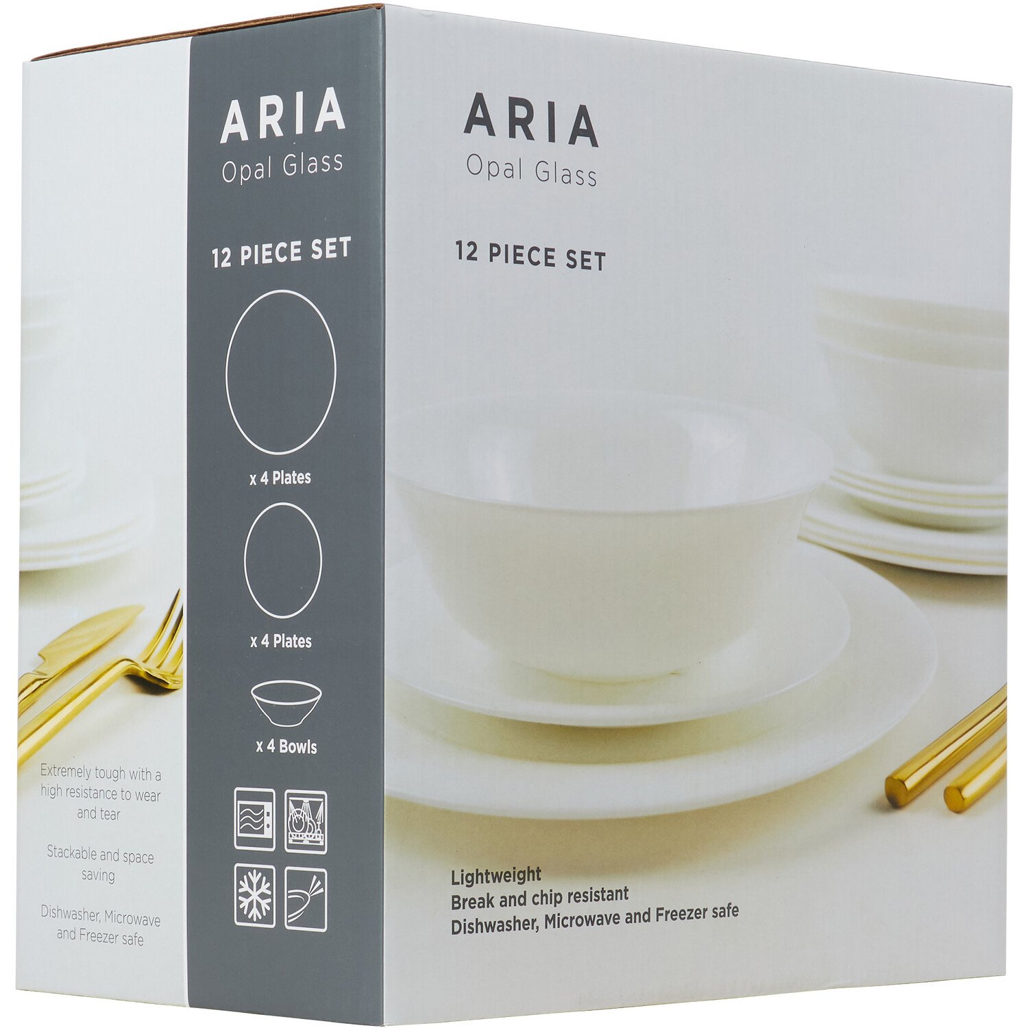 12-Piece Aria Dinner Set - White Image 5