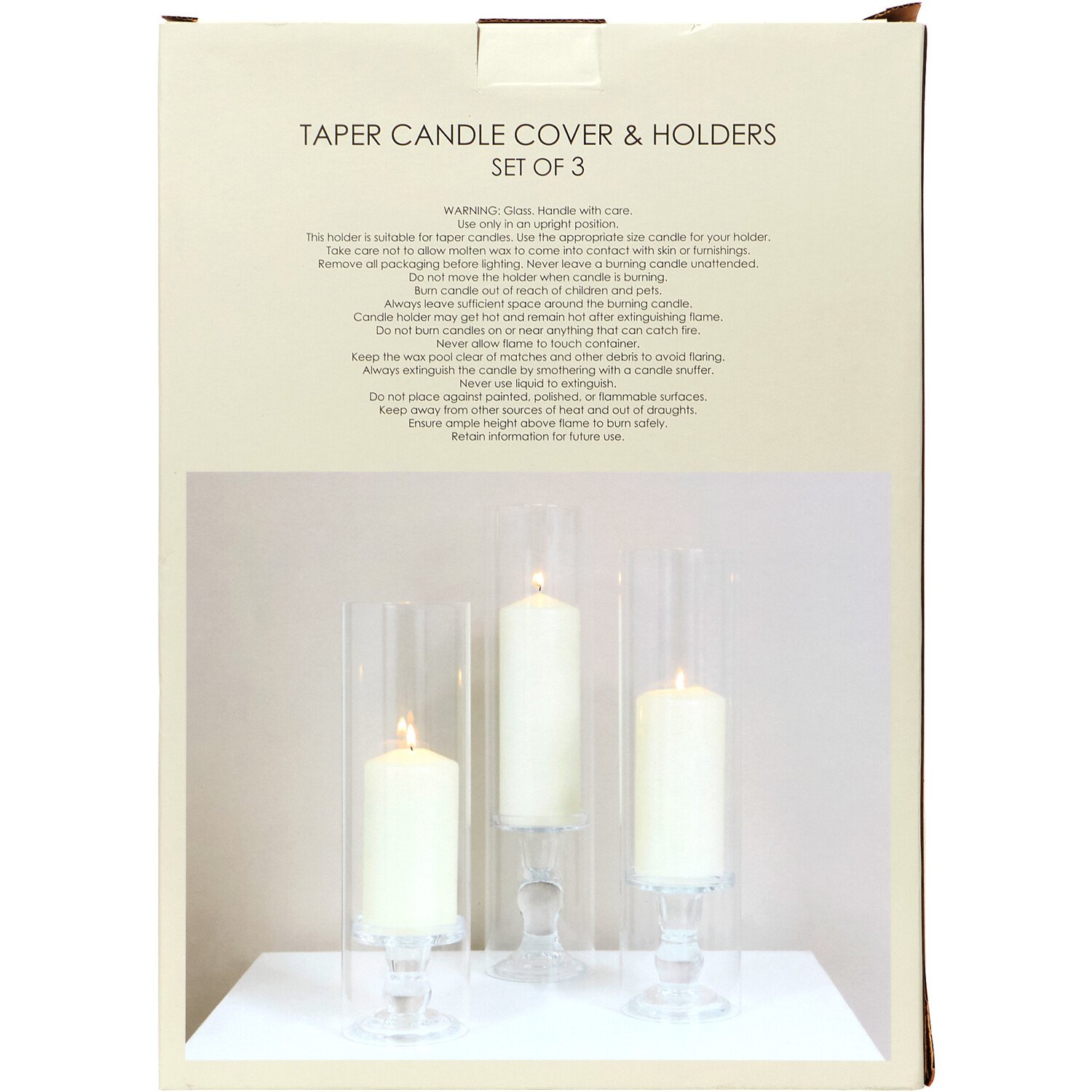 Set of 3 Taper Candle Covers and Holders Image 4