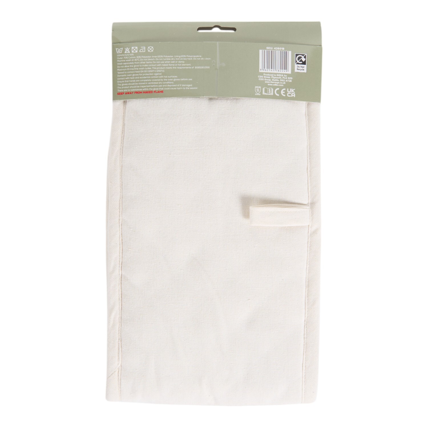 Scallop Double Oven Glove White Image 2