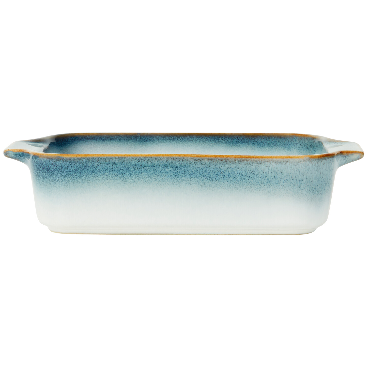 Santorini Reactive Glaze Roaster - Blue and White / Medium Image 3