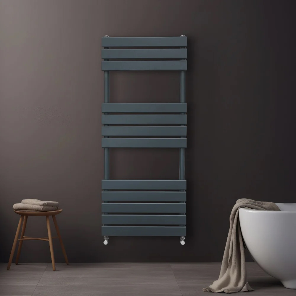 Monster Shop 1892BTU Anthracite Grey Flat Panel Towel Radiator 1200 x 450mm Image 5