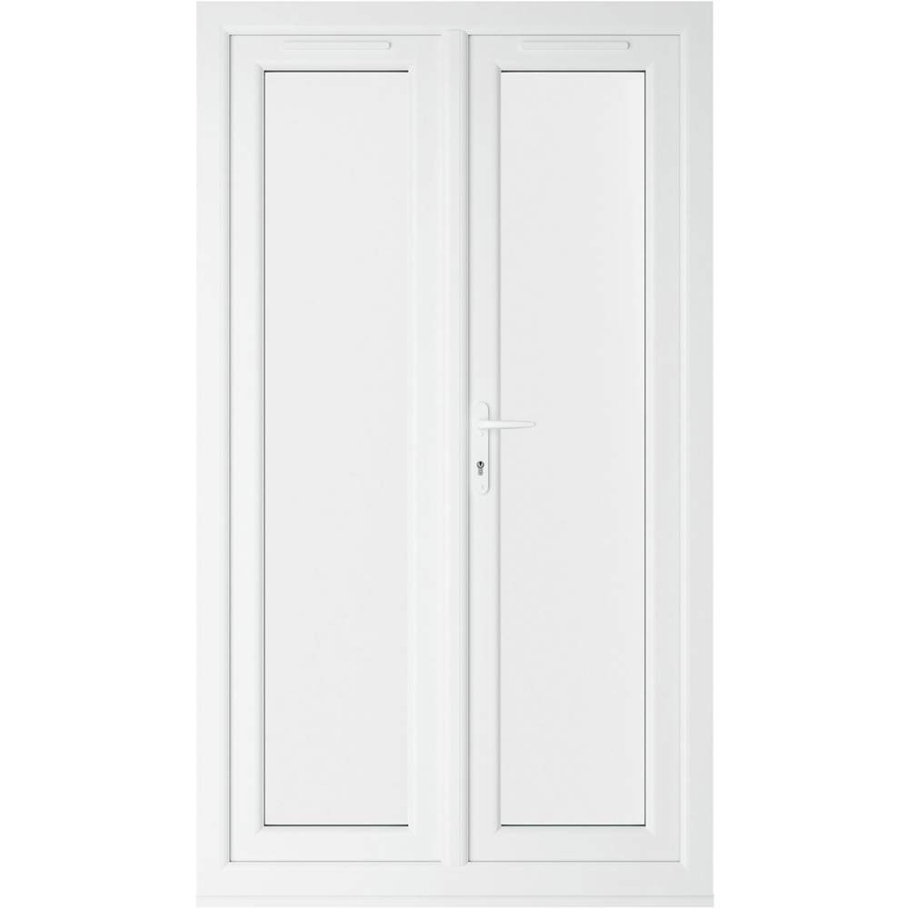 Crystal Black and White LH Master Clear Glass uPVC Triple Glazed French Door 1290 x 2090mm Image 3