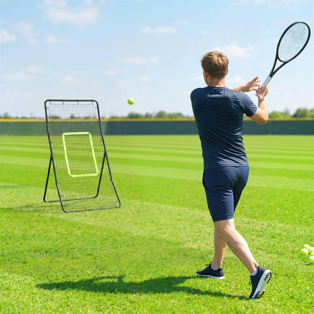 HOMCOM Rebounder Net Target Ball Kickback Baseball Training Equipment Play Image 7
