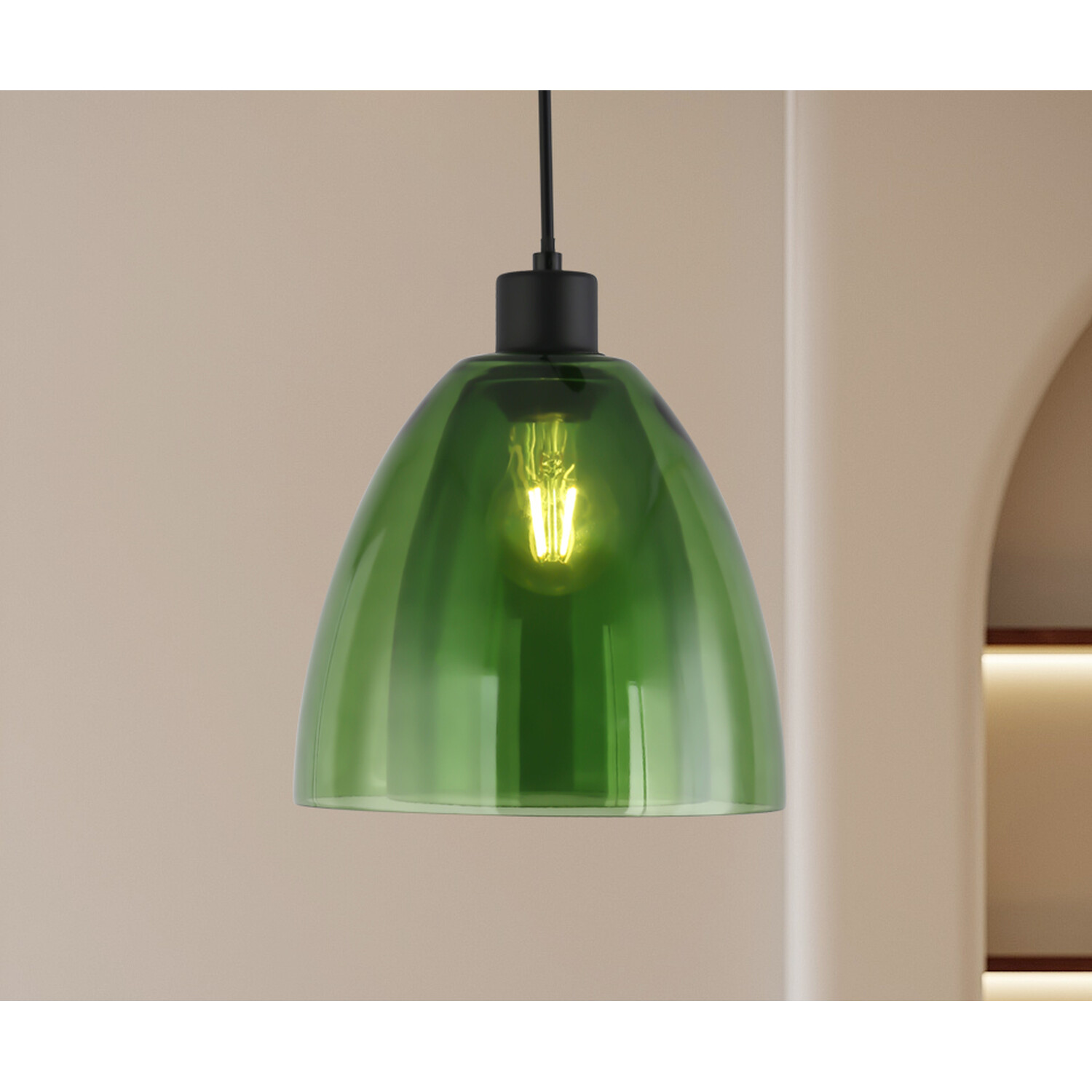 Eden Glass Pendant - Green Image 2