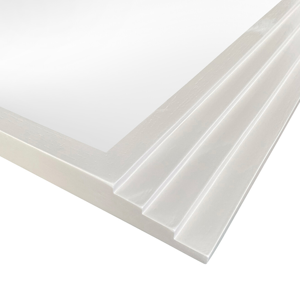 Evie 180 x 80cm Cream Ridged Arch Lean To Mirror Image 2