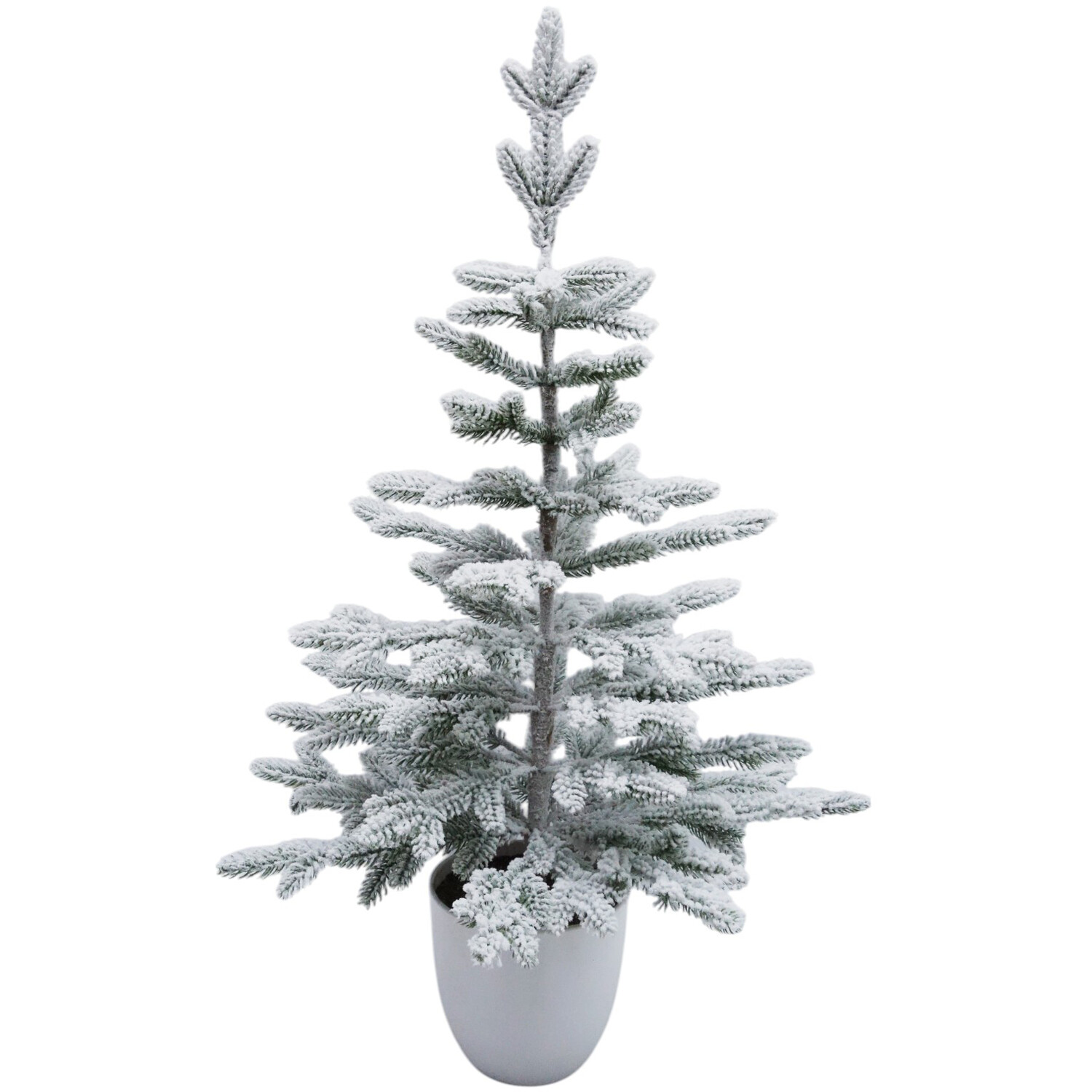 Frosted Potted TreeWhite and Grey Image 2