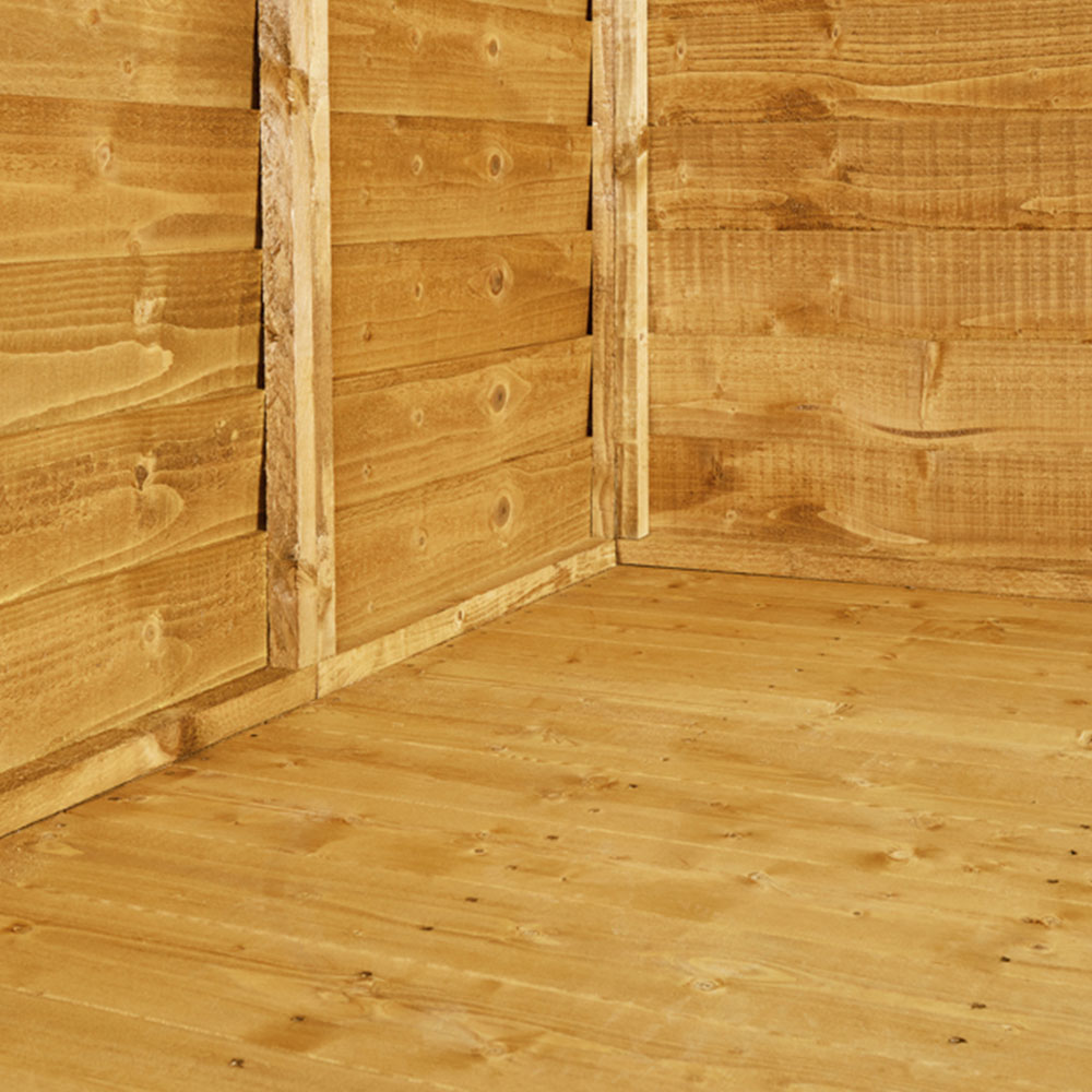 Power Sheds 10 x 8ft Double Door Overlap Pent Wooden Shed Image 2
