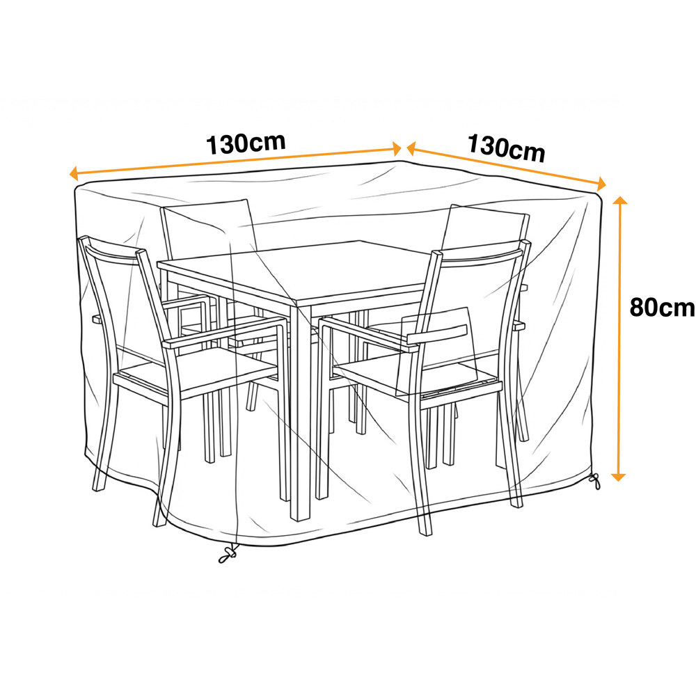 Sahara Premium Black Cube Garden Furniture Cover 80 x 130 x 130cm Image 7