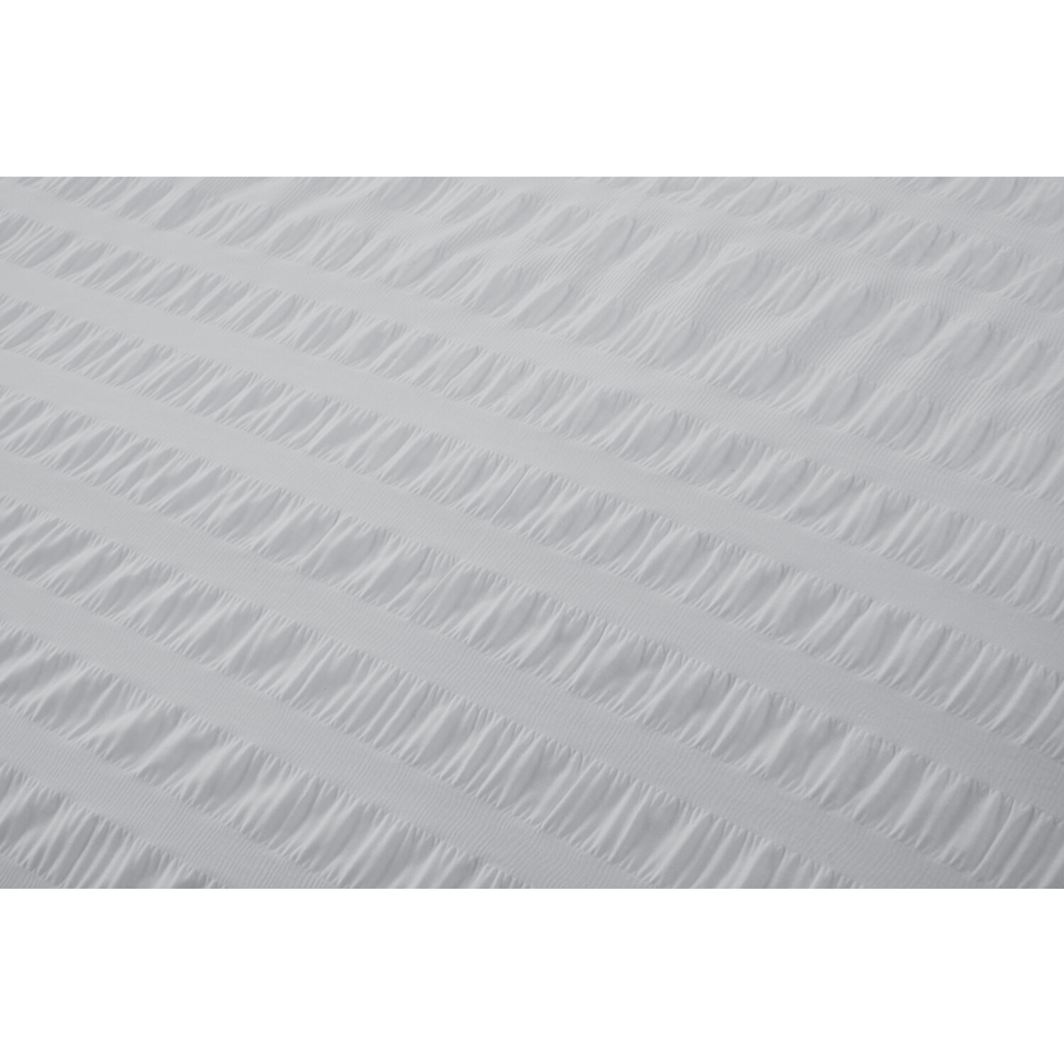 Divante Super King White Seersucker Duvet Set Image 5