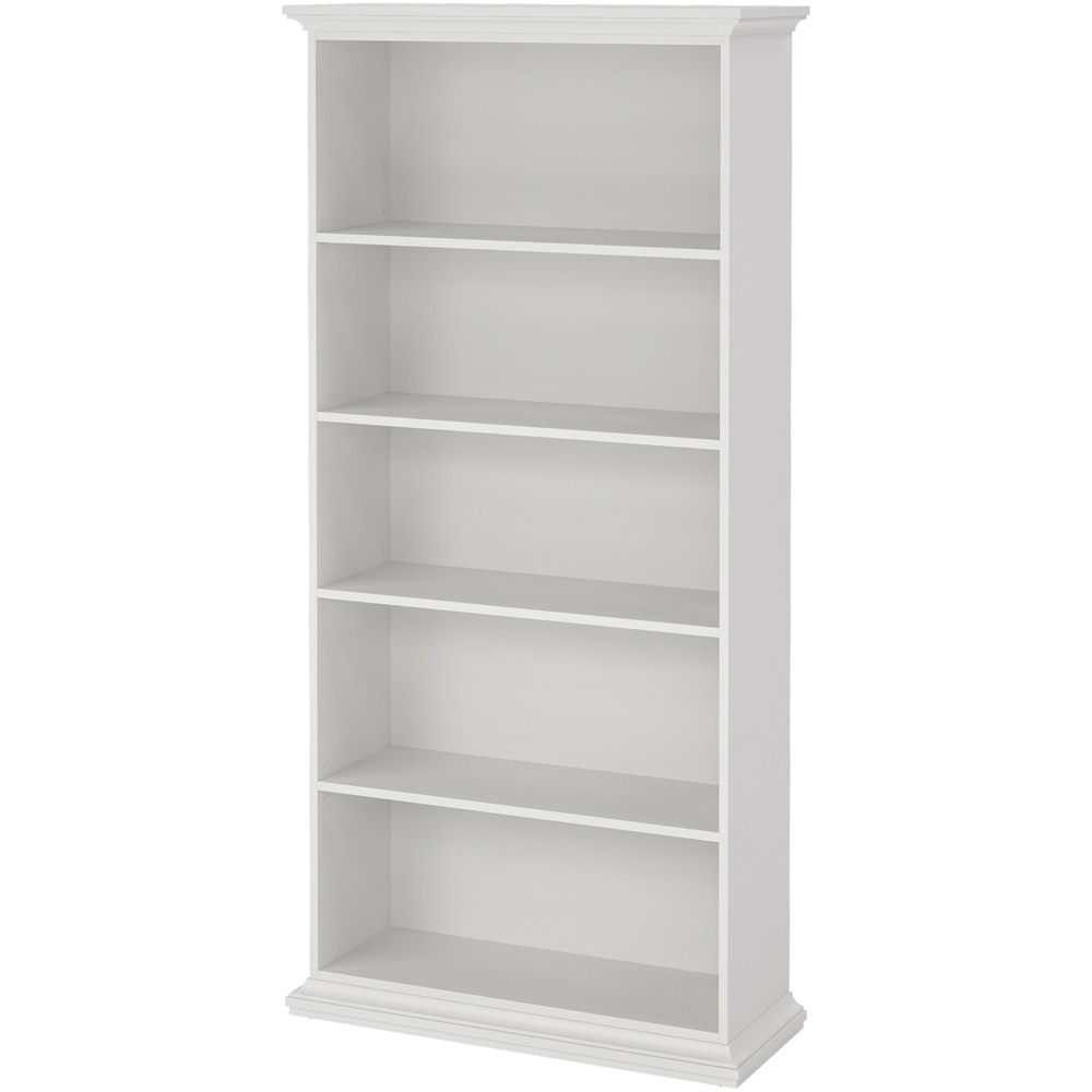 Furniture To Go Paris White 5 Shelf Tall Bookcase Image 3