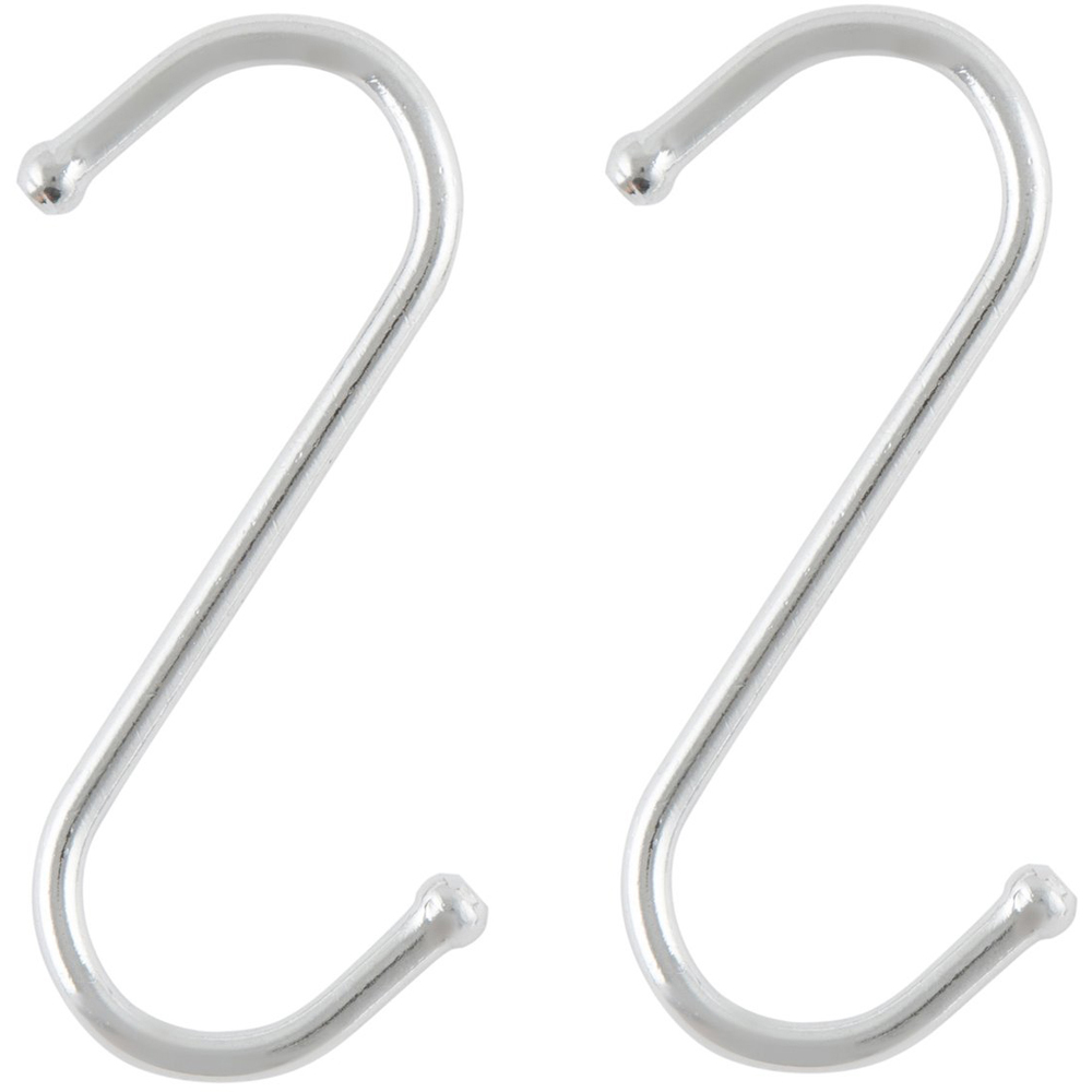 Hiatt 100mm Chrome S Hook 2 Pack Image 2