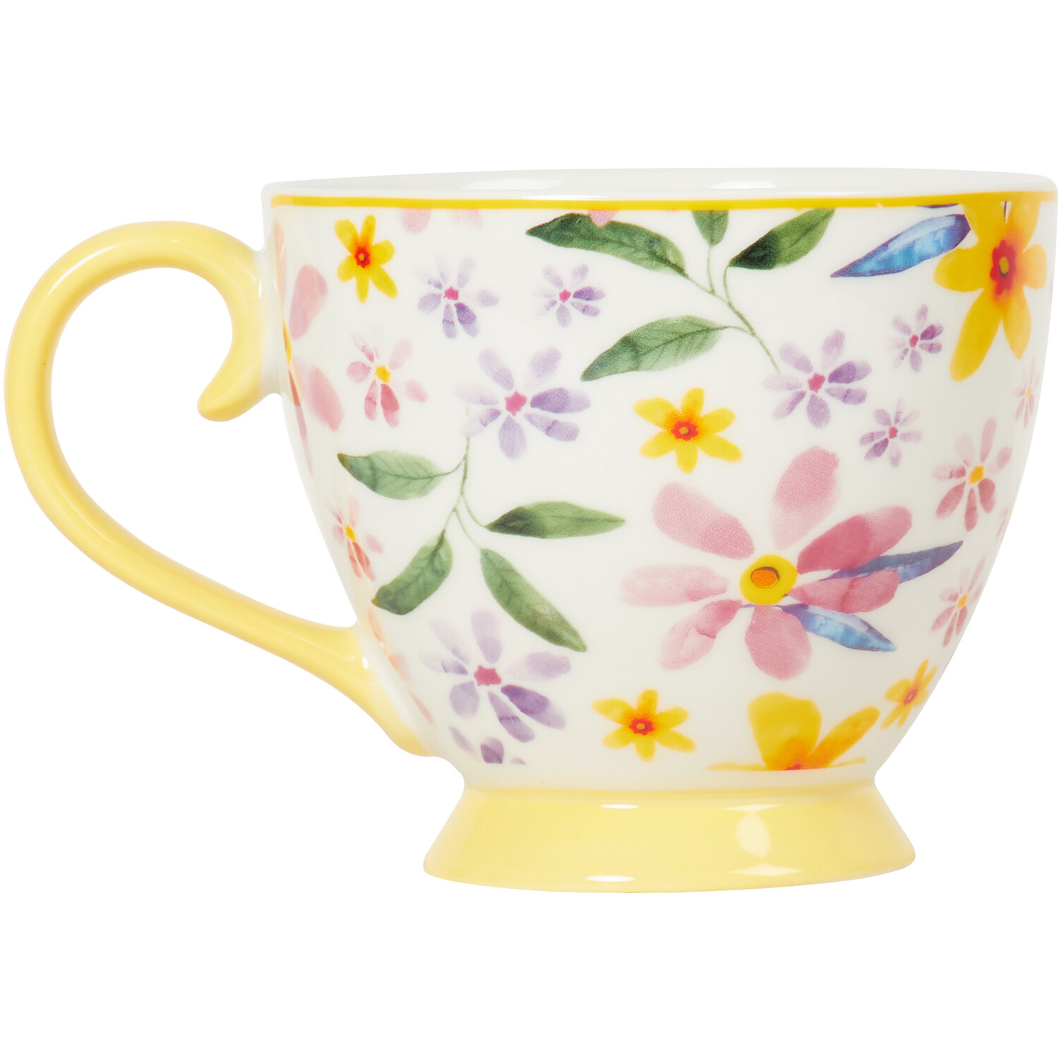 Flower Footed Mug - Yellow Image 2