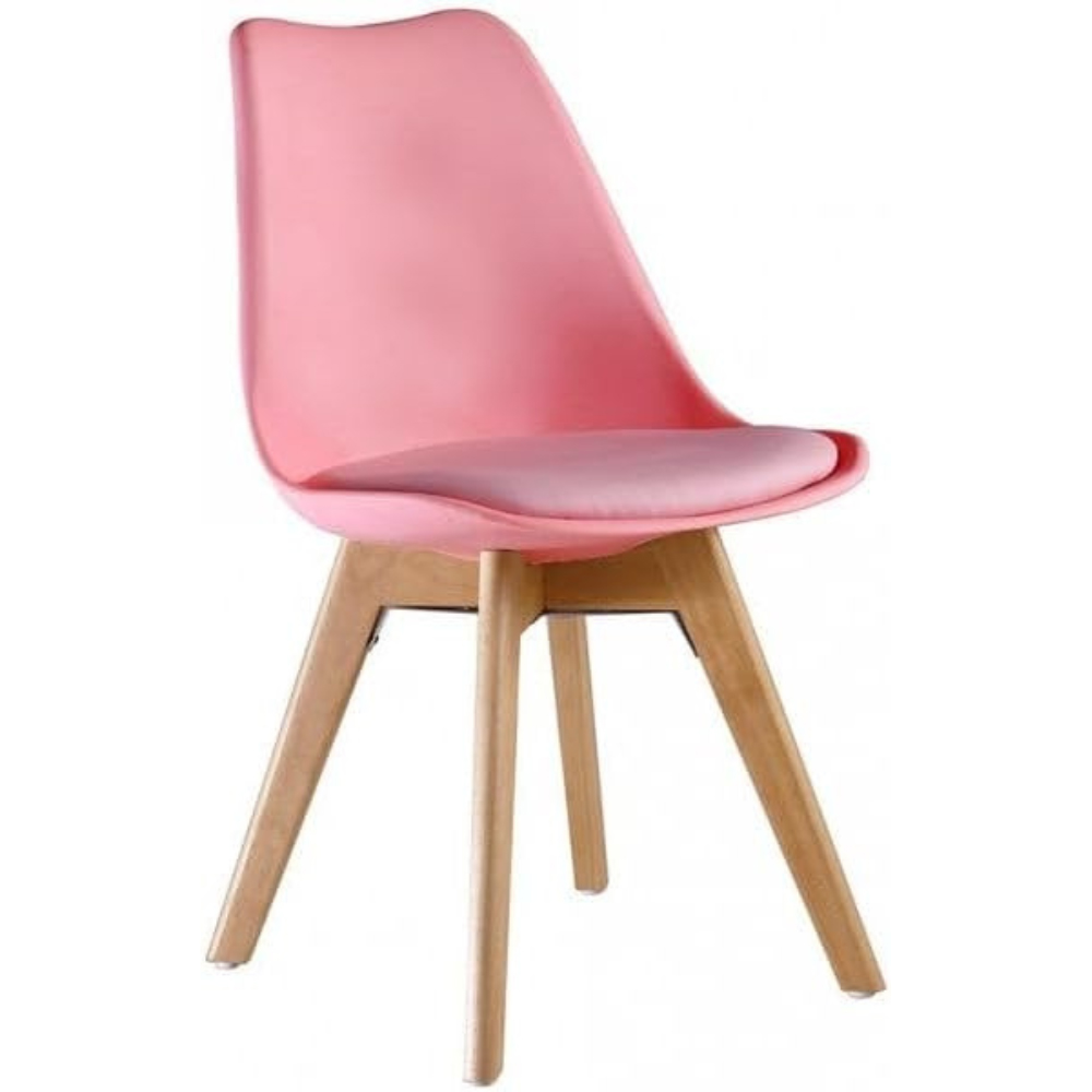 Life Interiors Lorenzo Pink Faux Leather Plastic Dining Chair Image 5