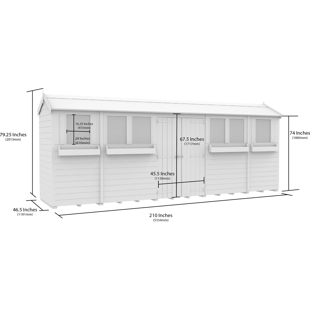 DIY Sheds 18 x 4ft Tongue and Groove Timber Apex Summer Garden Shed Image 9