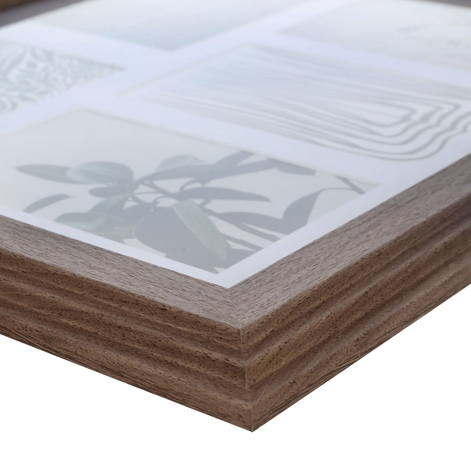 Oakham Wood Effect 5 Aperture Frame - Brown Image 3