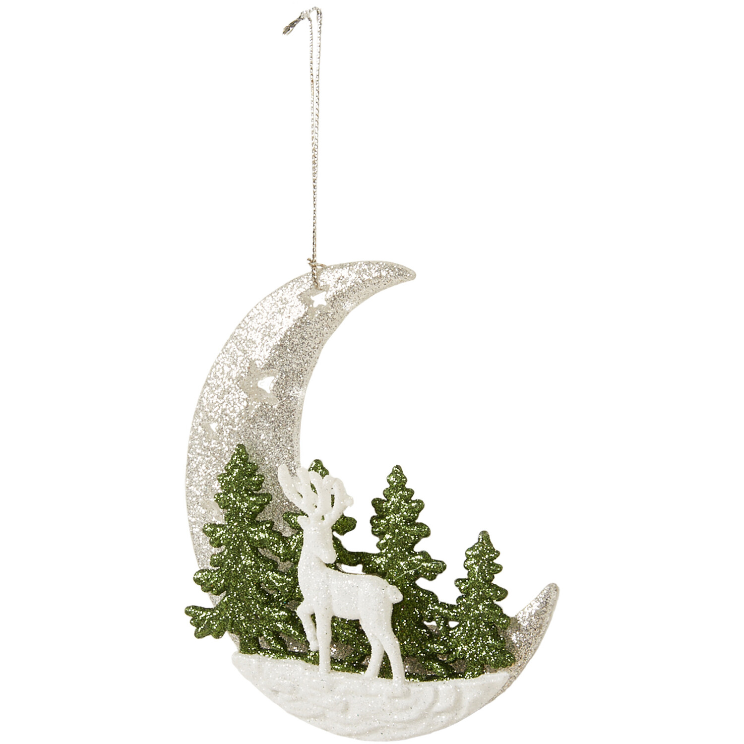 Half Moon Forest Scene Decoration - Silver Image 2
