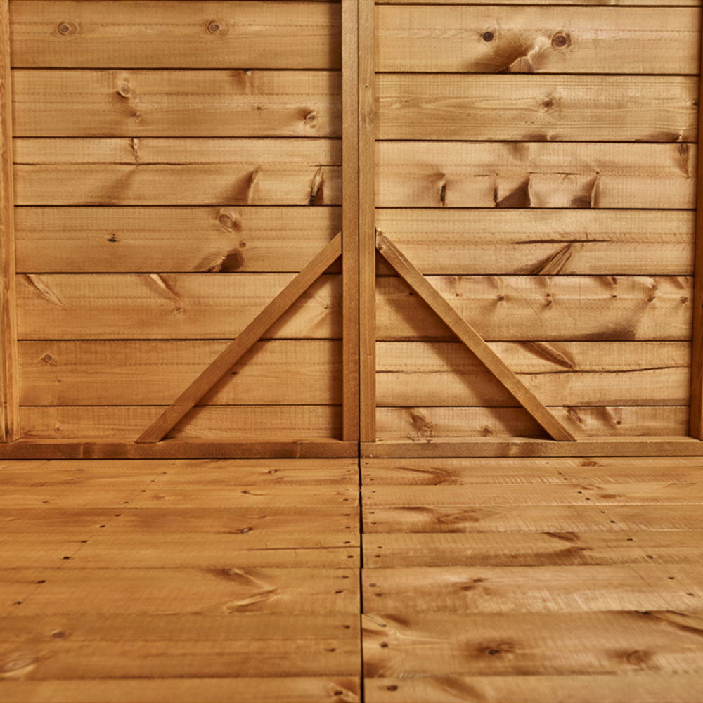 Power Sheds 10 x 6ft Double Door Pent Wooden Shed Image 4