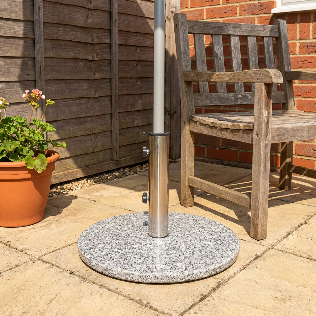 Grey Granite Parasol Base 11kg Image 4