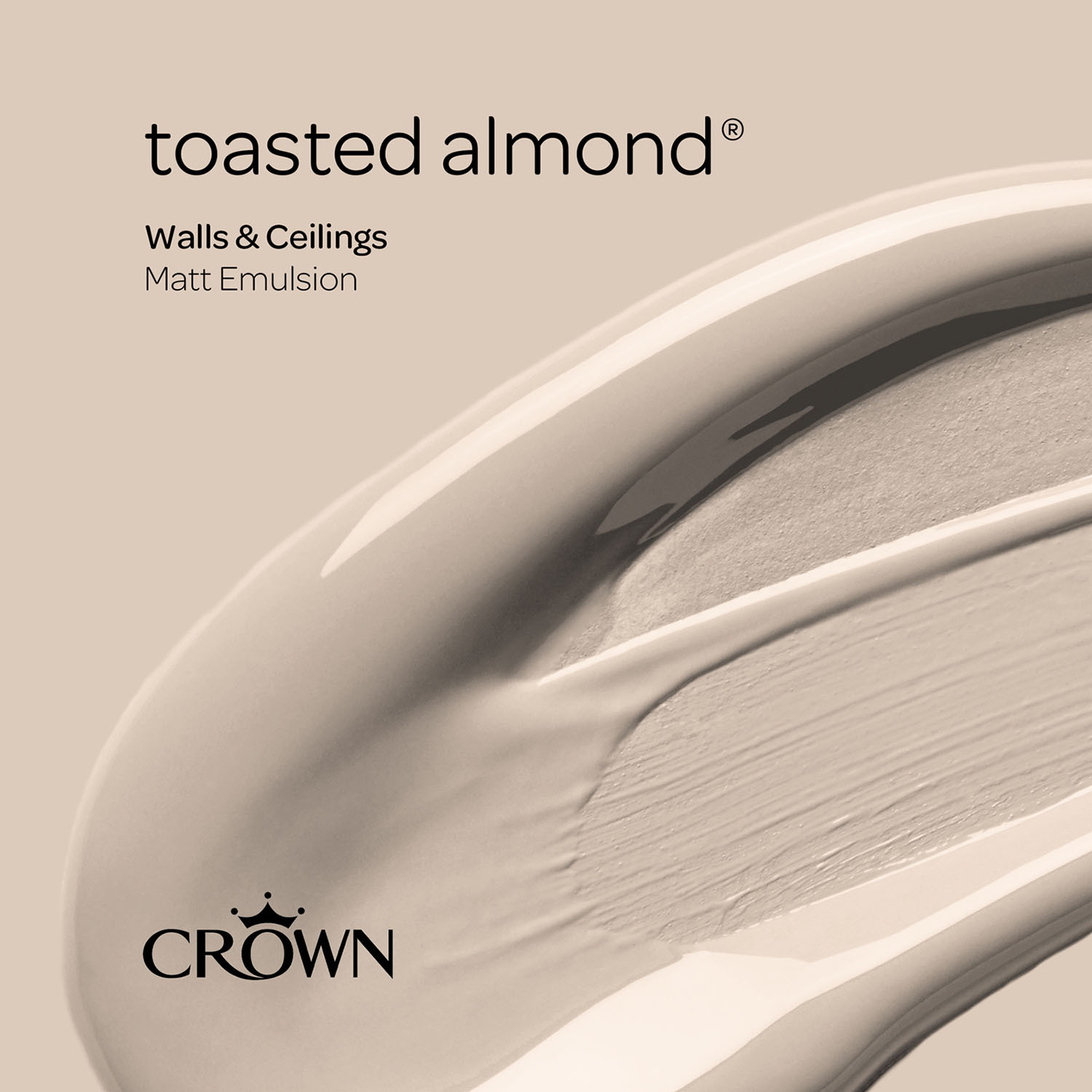 Crown Matt Emulsion Paint 5L - Toasted Almond Image 7