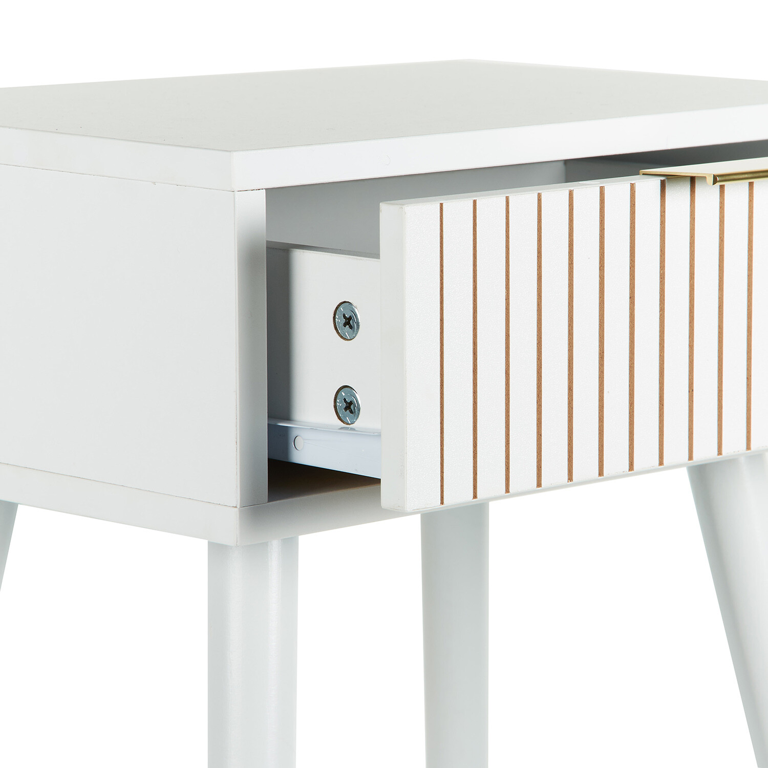 Maddison Bedside Table - White Image 3