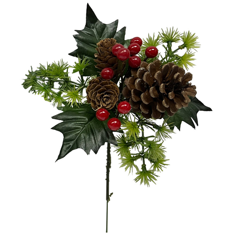 Single Natural Pine Cone and Berry Pick Image 4