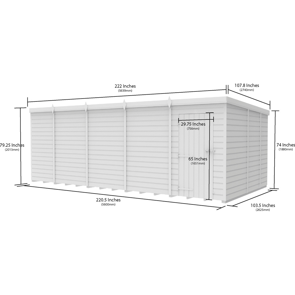 DIY Sheds 18.3 x 9ft Timber Pent Garden Shed Image 9