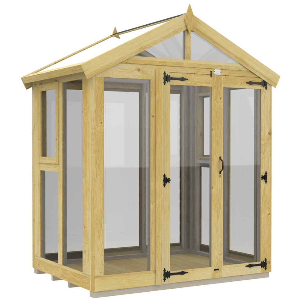 DIY Sheds Pressure Treated Tongue and Groove Timber and Glass 6 x 4ft Greenhouse Image 3