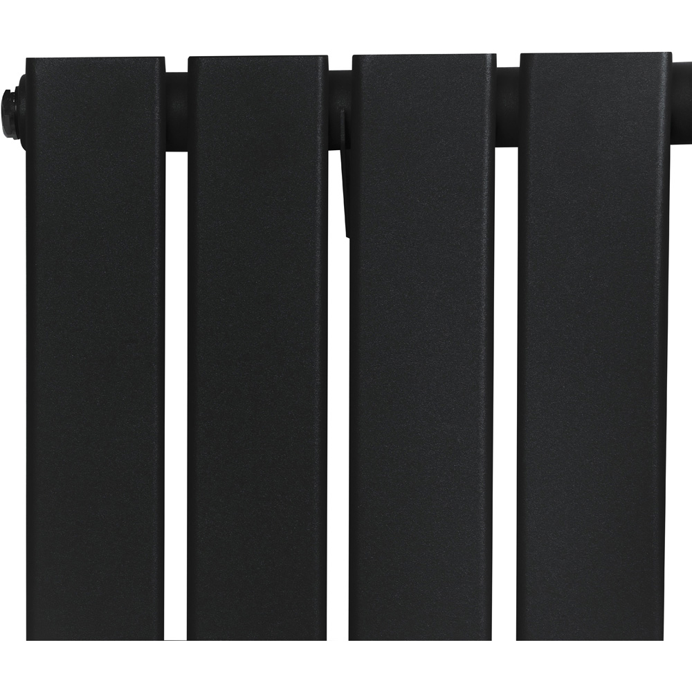 MonsterShop Flat Black Single Column Radiator and Valves 600 x 1400mm Image 4