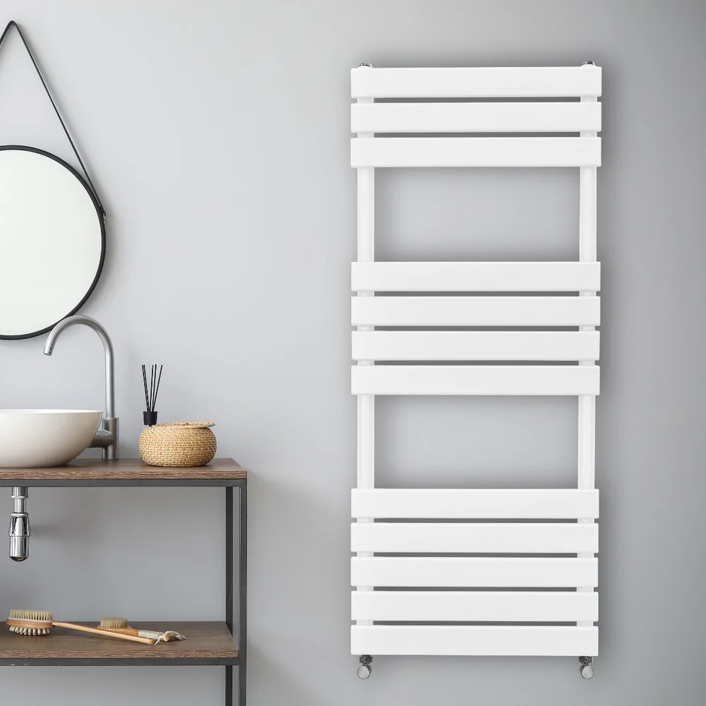 Monster Shop 1892BTU White Flat Panel Towel Radiator 1200 x 450mm Image 2