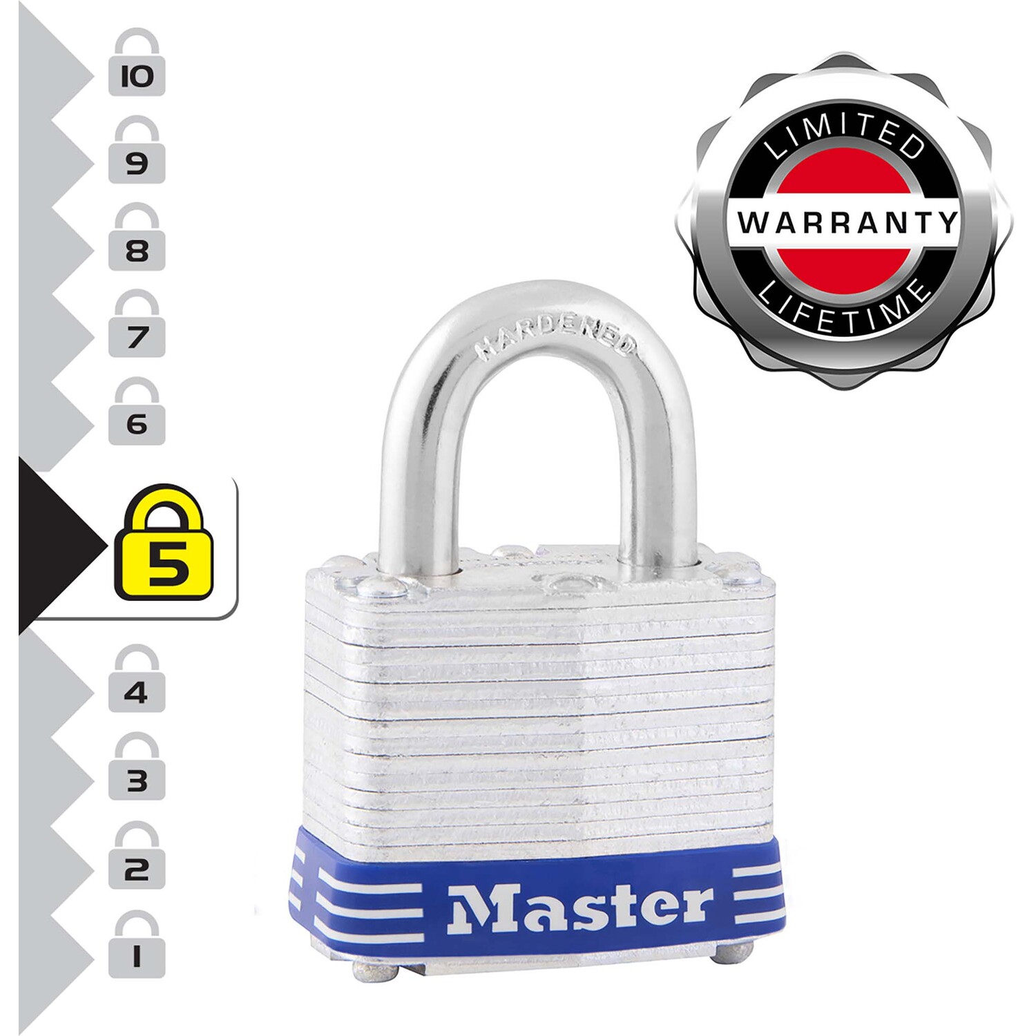 Master Lock Laminated Steel Padlock 40mm Image 4